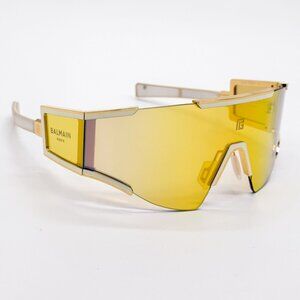 NEW BALMAIN SUNGLASSES BPS-138B GOLD UNISEX EYEWEAR BALMAIN